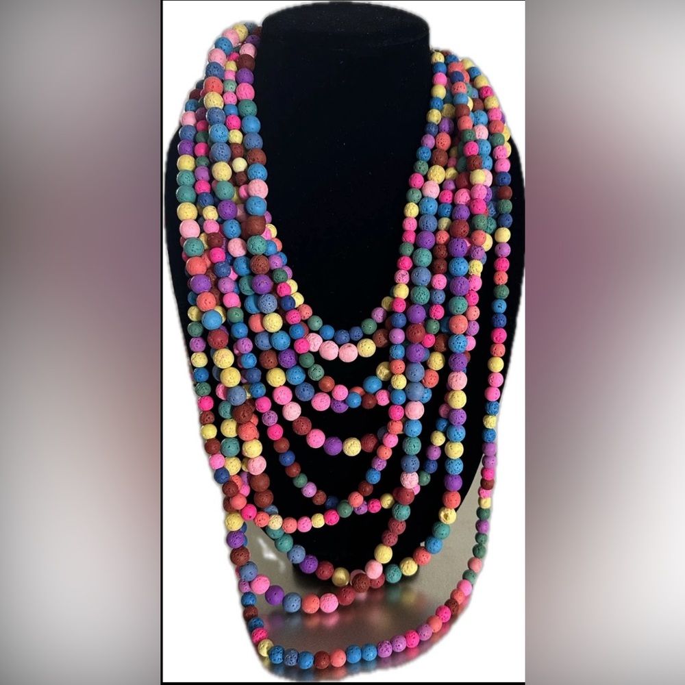 Multicolor Necklace with pink, purple, yellow and more colors